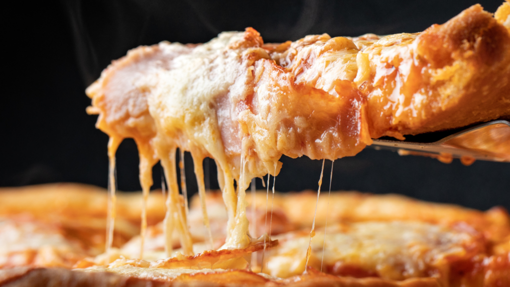 Oprogramowanie dla pizzerii - kawałek pizzy z serem